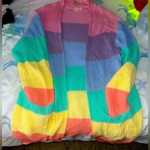 Women’s/girls colorful cardigan gently worn